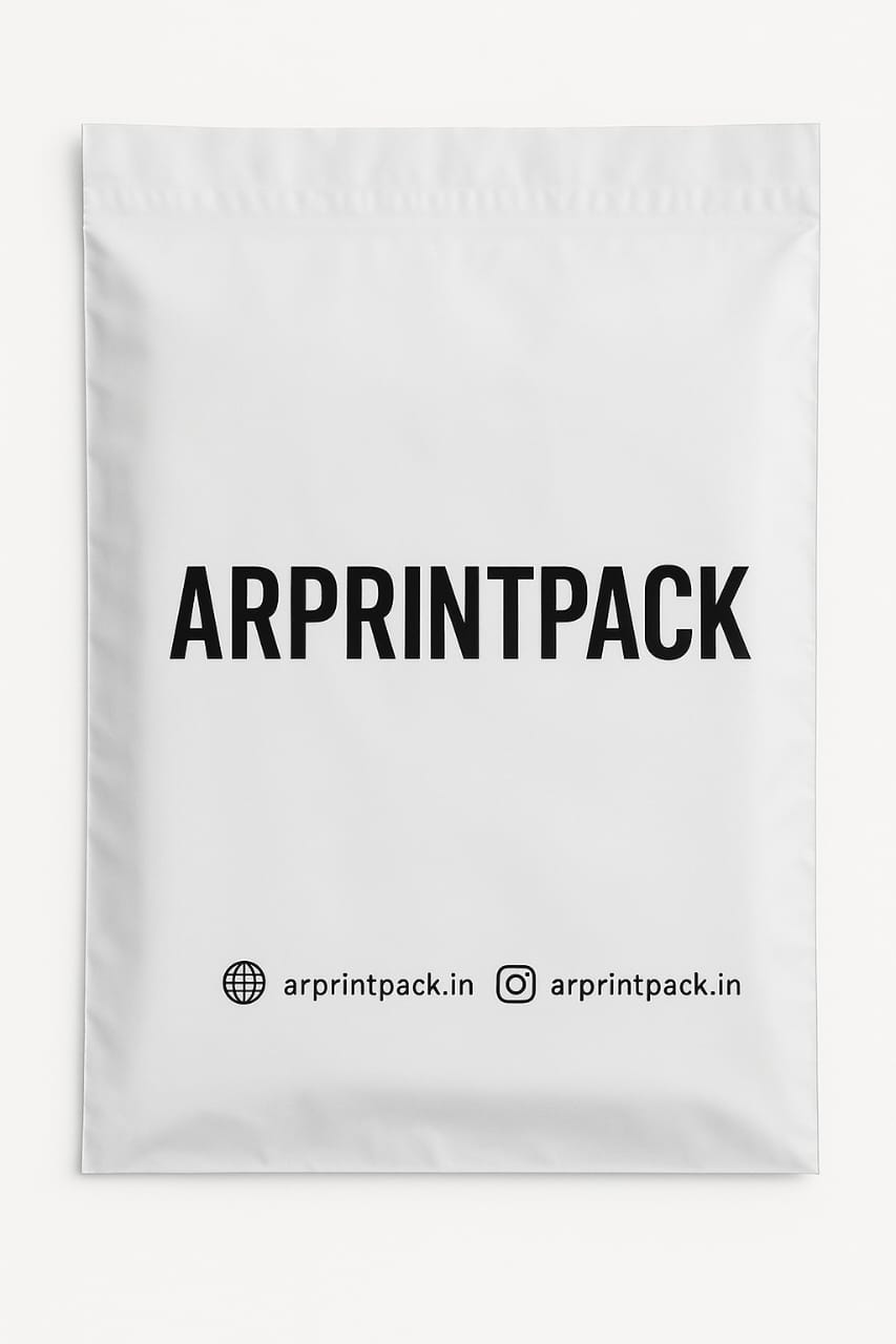 Printed White Courier Bags (100)