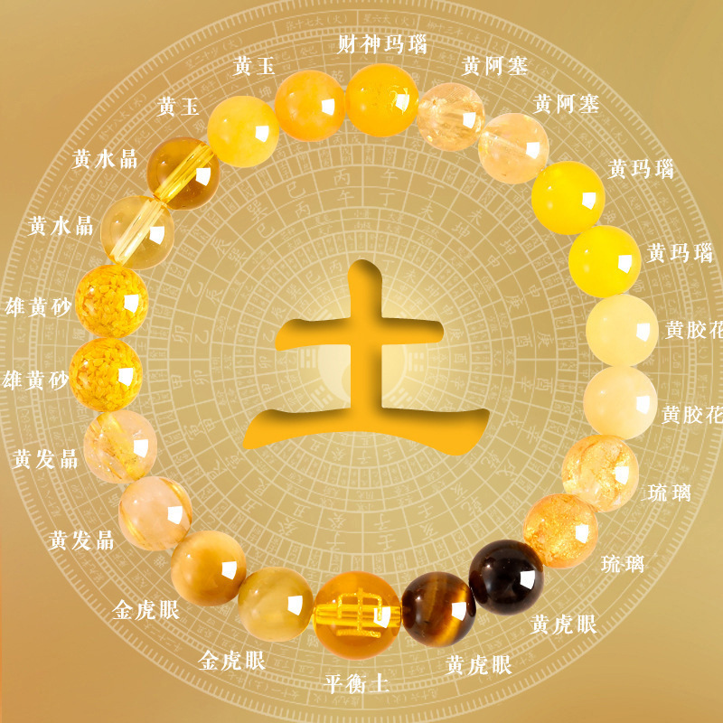 Cyber-feng Shui Yellow Crystal Bracelet