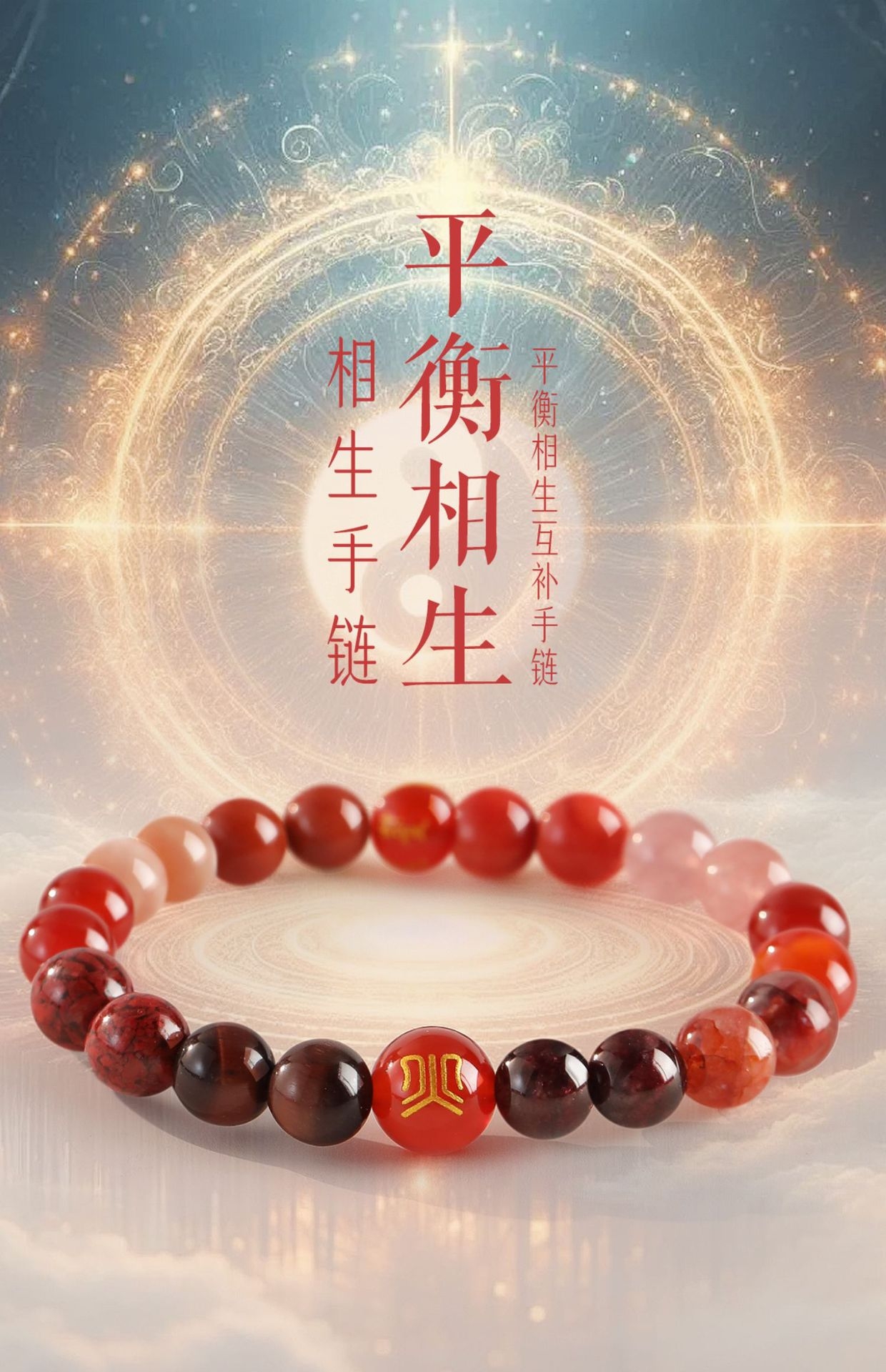 Cyber-fengshui Aquamarine and Black Onyx Bracelet Set