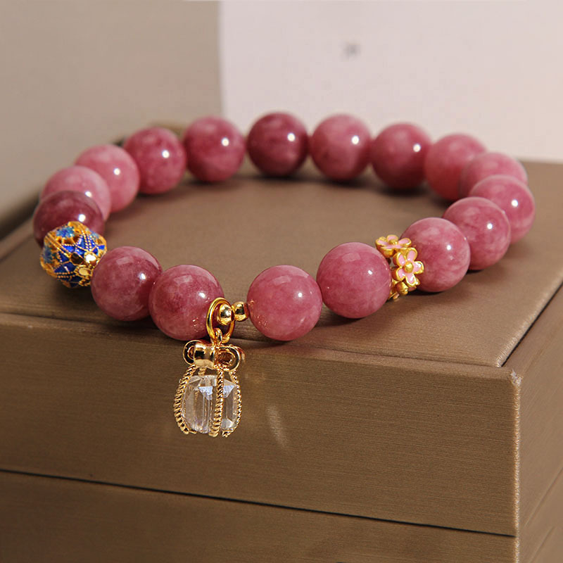 Cyber-fengshui Pink Beaded Bracelet