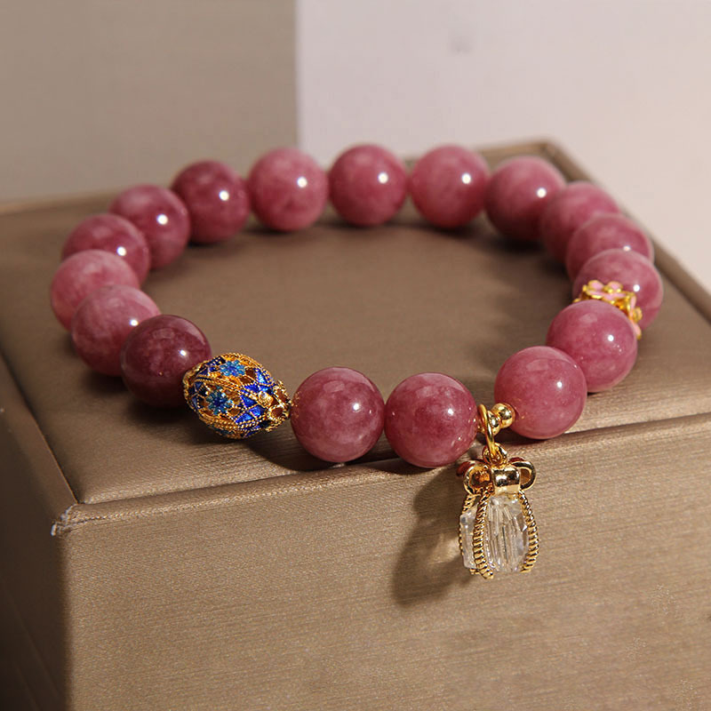 Cyber-fengshui Pink Beaded Bracelet