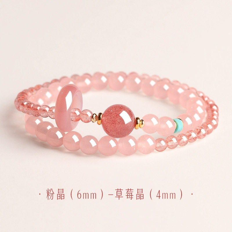 Cyber-fengshui Pink Crystal Bracelet