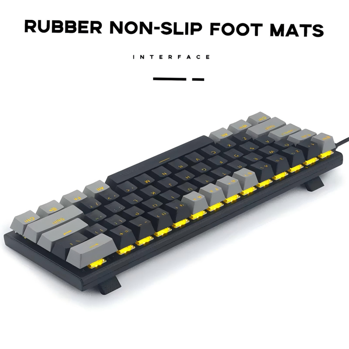 Professionelle 61-Tasten-LED-beleuchtete mechanische Gaming-Tastatur *** Ultra-thin mini mechanical gaming keyboard with 61 keys