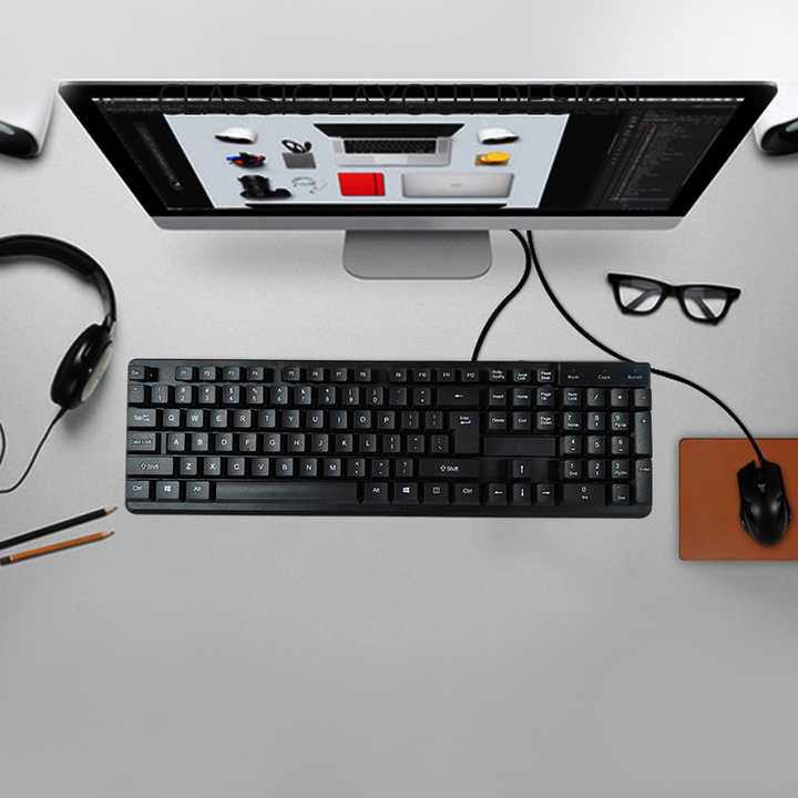 Günstige 104-Tasten-USB-Wasserdichte Tastatur *** Affordable 104-key USB waterproof keyboard