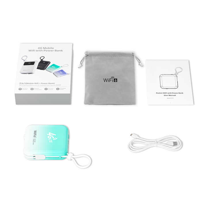 Tragbarer 4G LTE Router mit 10000mAh Akku und SIM-Kartensteckplatz *** Portable 4G LTE router with 10000mAh battery and SIM card slot