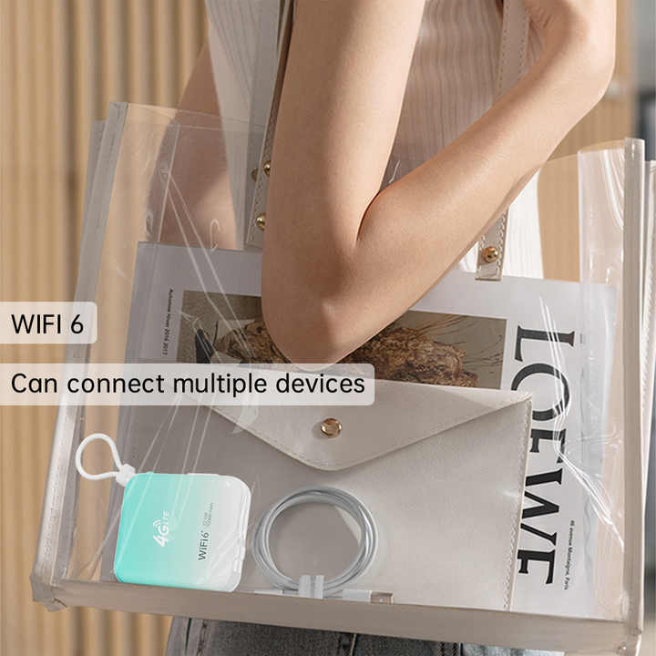 Tragbarer 4G LTE Router mit 10000mAh Akku und SIM-Kartensteckplatz *** Portable 4G LTE router with 10000mAh battery and SIM card slot