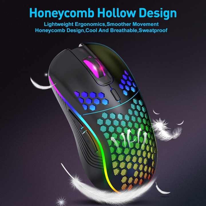 6D 3200DPI Optischer Sensor RGB Beleuchtung Gaming Maus mit ergonomischem Design *** 6D 3200DPI optical sensor RGB lighting gaming mouse with ergonomic design