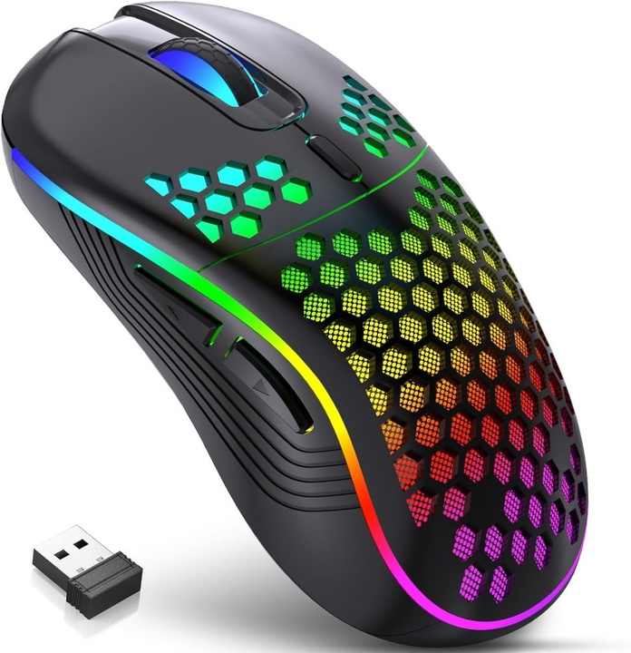 6D 3200DPI Optischer Sensor RGB Beleuchtung Gaming Maus mit ergonomischem Design *** 6D 3200DPI optical sensor RGB lighting gaming mouse with ergonomic design