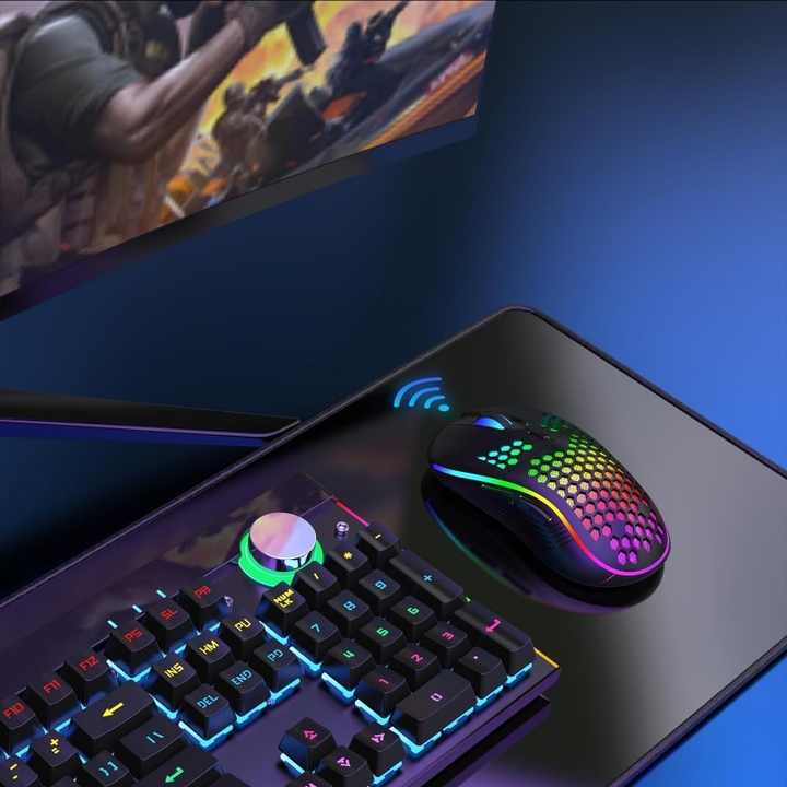 6D 3200DPI Optischer Sensor RGB Beleuchtung Gaming Maus mit ergonomischem Design *** 6D 3200DPI optical sensor RGB lighting gaming mouse with ergonomic design