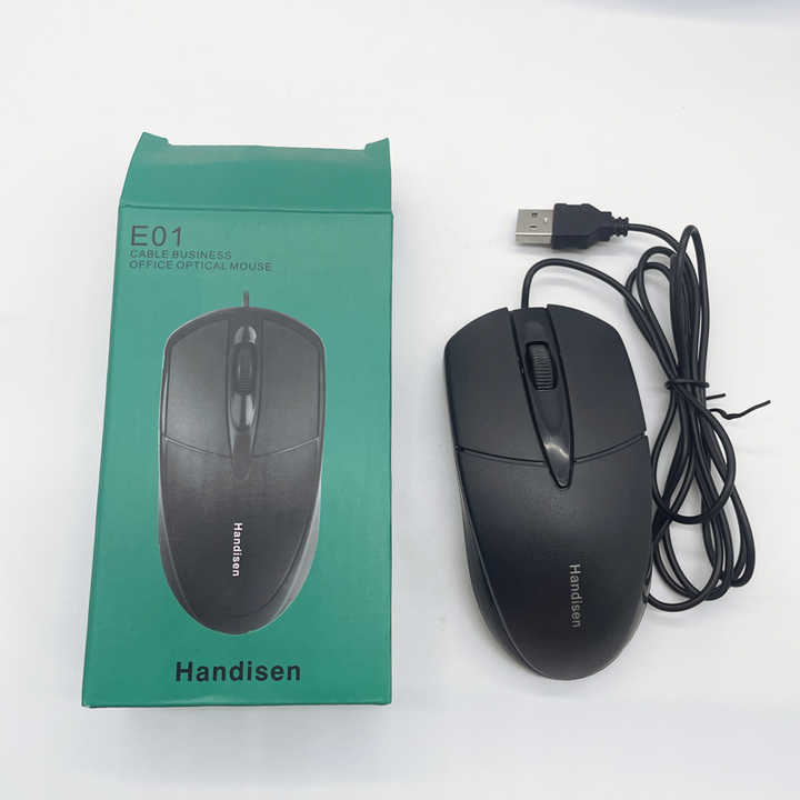 Handisen USB Kabelgebundene Optische Maus 1200 DPI mit ergonomischem Design *** Handisen USB wired optical mouse 1200DPI with ergonomic design