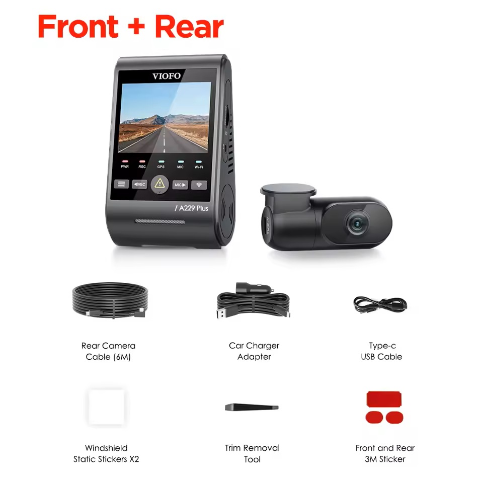 VIOFO A229 PLUS Car Dvr 2K HDR Video Recorder 5GHZ WI-FI GPS Voice Control Dash Camera With SONY STARVIS 2 SENSOR Night Vision