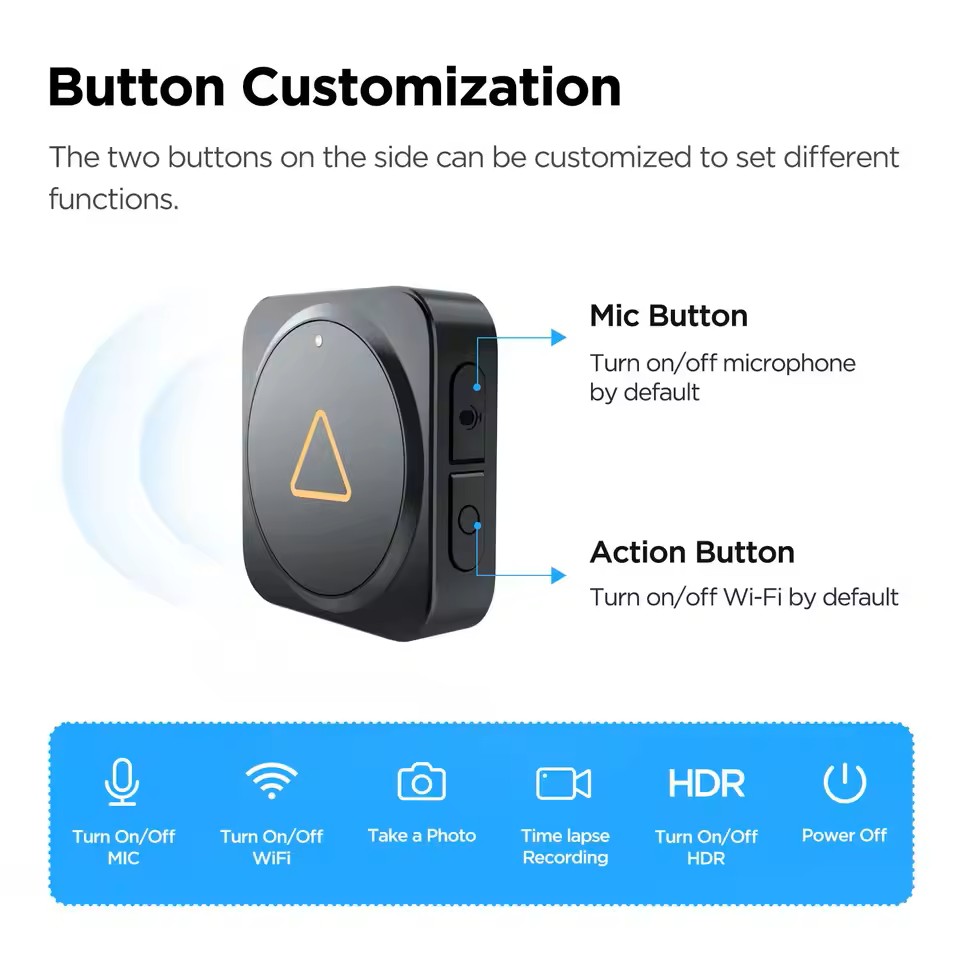 VIOFO BTR200 Bluetooth Remote Control with 3M adhesive