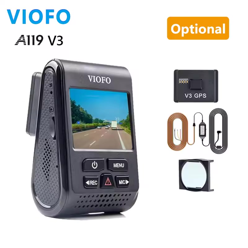 VIOFO A119 V3 2K Car Parking Mode G-Sensor Rota Lens 2560 *1600P DVR Super Night Vision Quad HD Dash Cameras