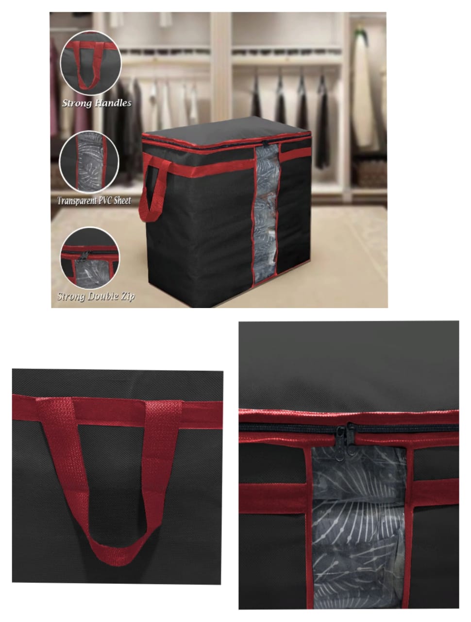 Non Woven Multipurpose Storage Bag - Black