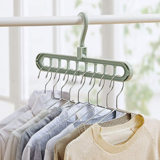 Nine Holes Hanger, Space Saving Clothes Hanger