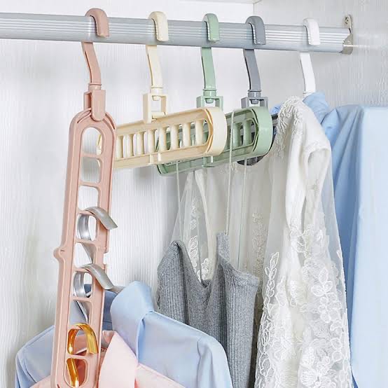 Nine Holes Hanger, Space Saving Clothes Hanger