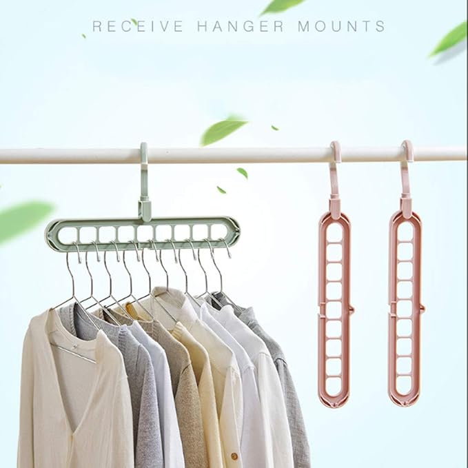 Nine Holes Hanger, Space Saving Clothes Hanger