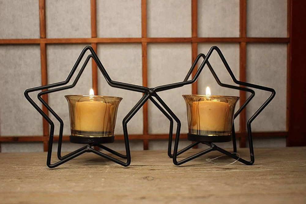 Star-shaped Candle Holders
