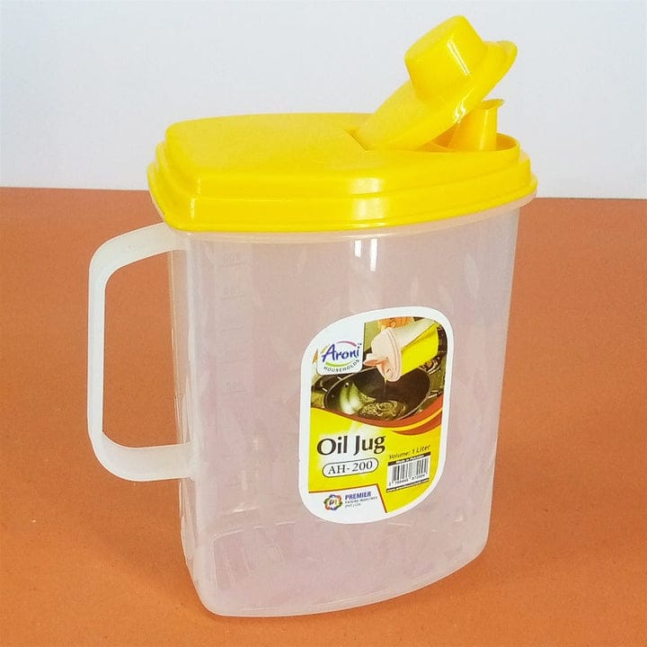 Oil Jug Plastic (1 Liter) Plastic Oil Jug High quality beautiful design, Cooking Essentials
