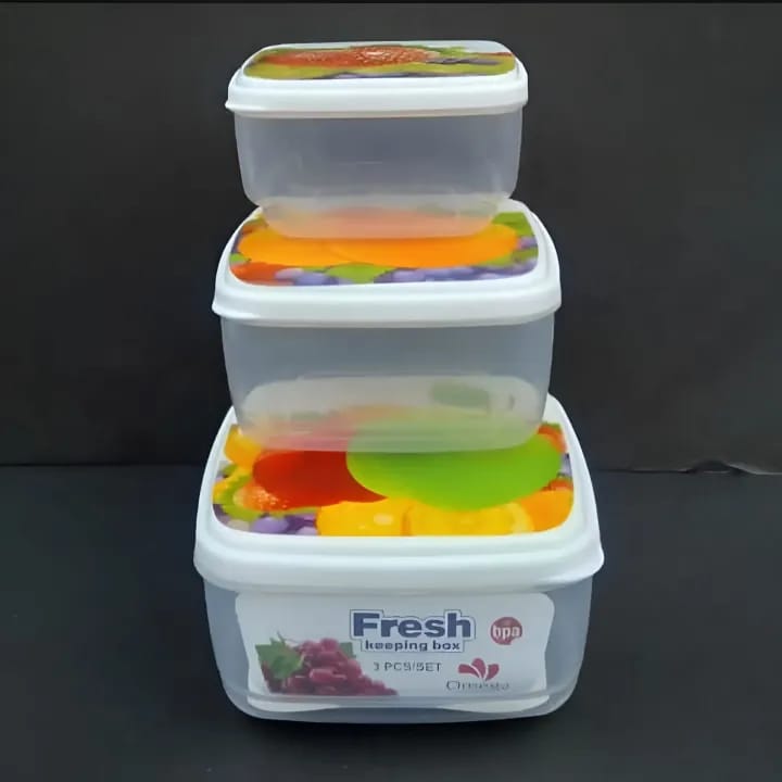 Food Storage Container Set 3 in 1 - Storage Box Plastic - Food Keeper