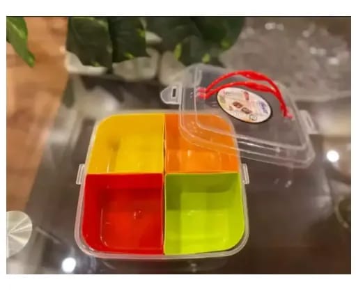 Smart Multi Function Storage Box 4 in 1 Masala Box - Kitchen Storage - Spice Racks