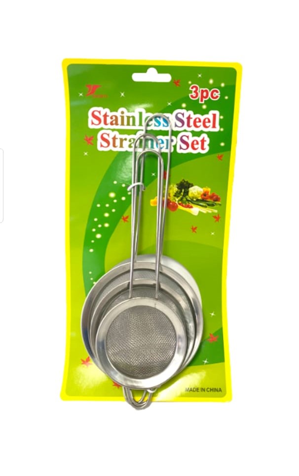 Tea Strainer Set Pack Of 3 Pcs Stainless Steel