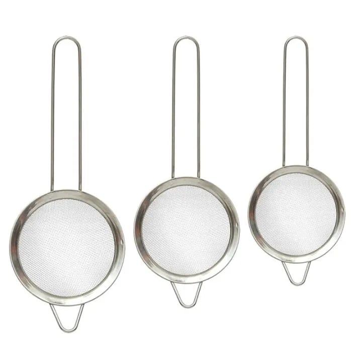 Tea Strainer Set Pack Of 3 Pcs Stainless Steel