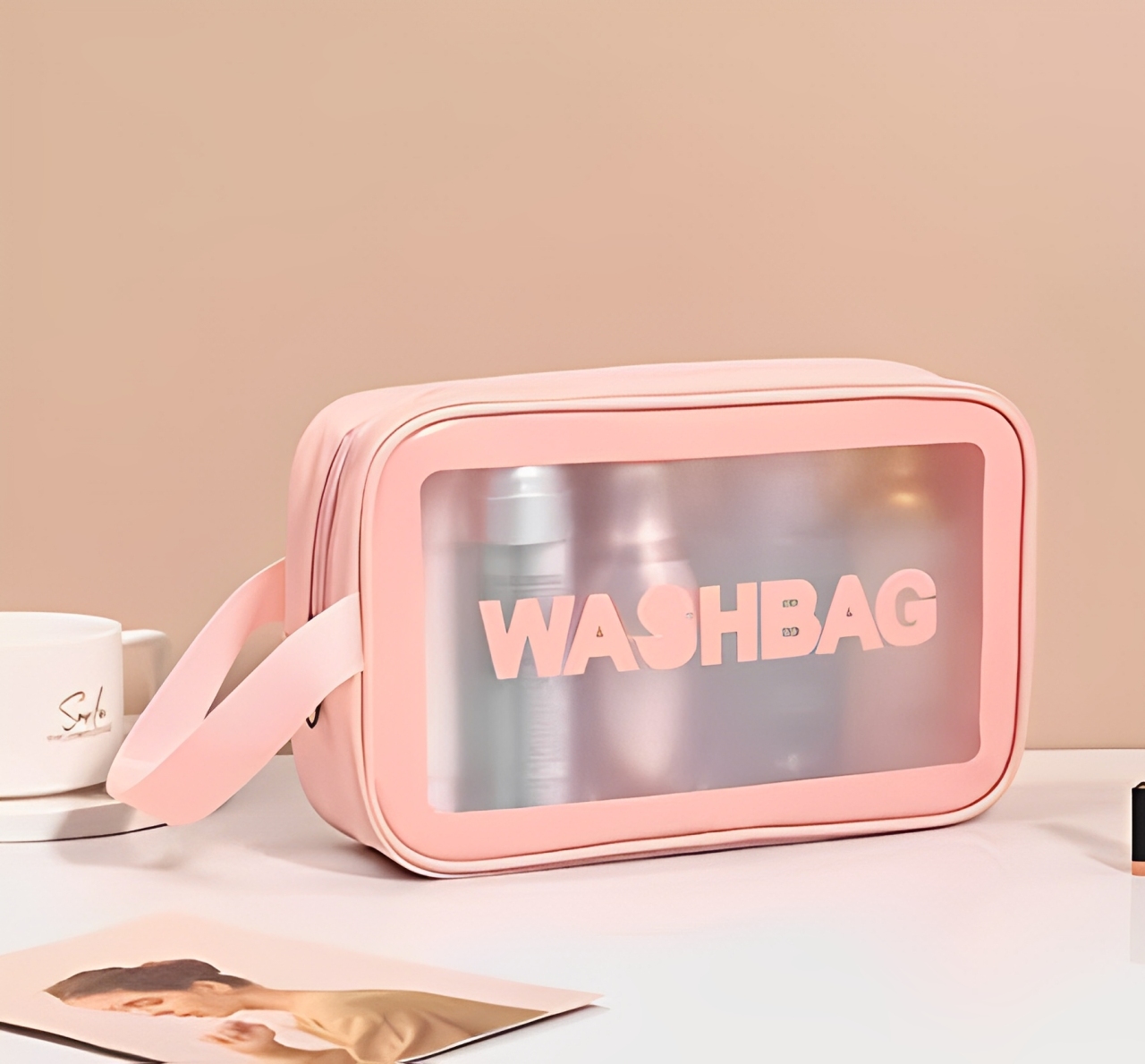 Cosmetic Bag Small Size makeup Bag,Travel Bags for Makeup Bags (Pink)