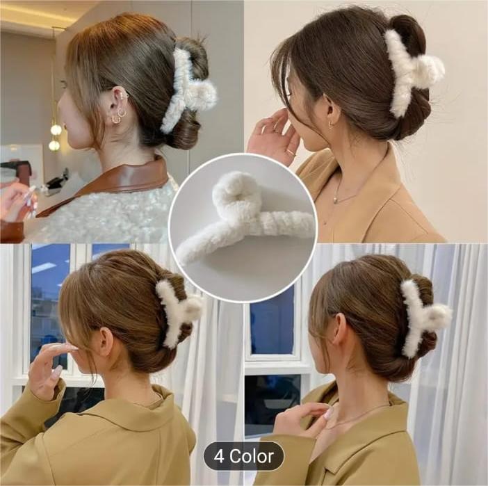 Soft Fur Hair Claw Clip