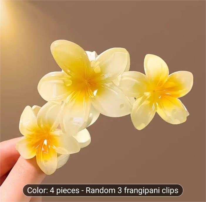 Frangipani Hair Clips