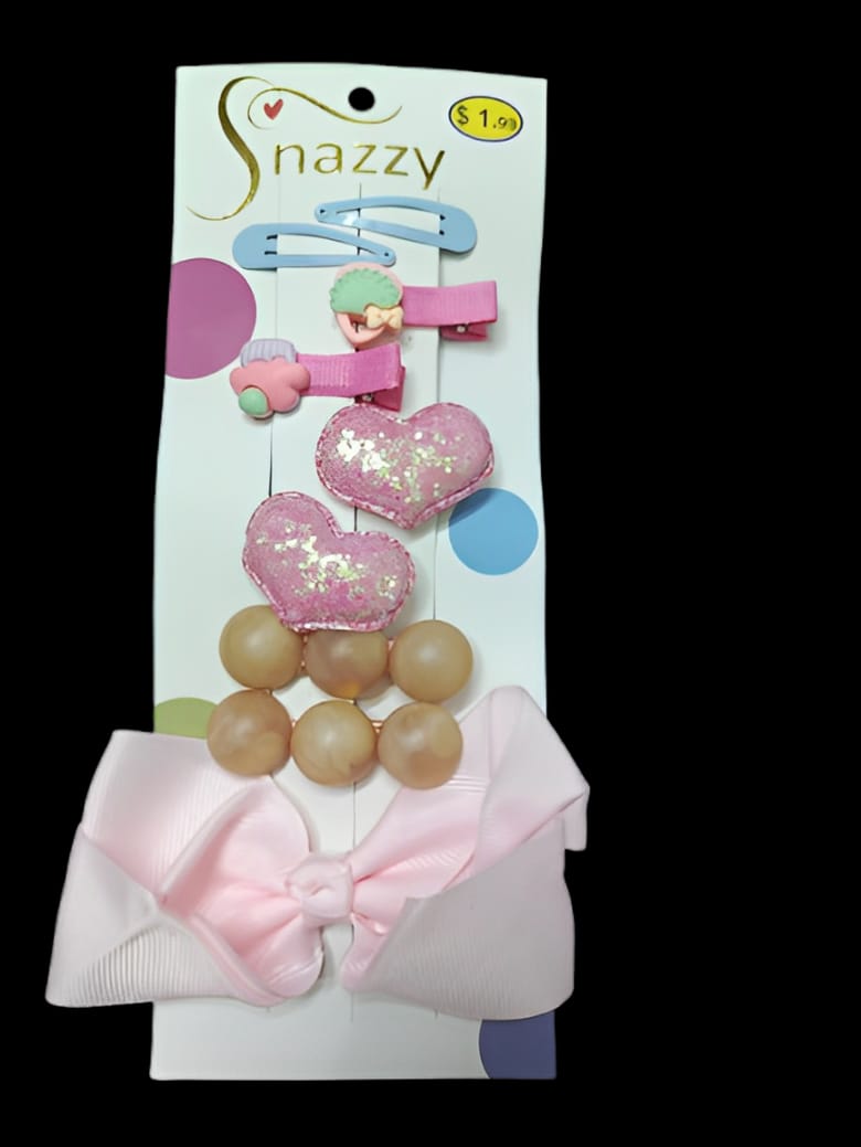 Pink Hair Accessories Set