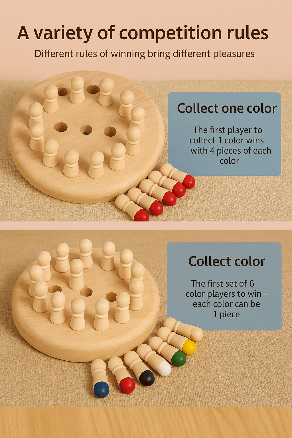 Wooden Memory Chess Game for Kids – Montessori Educational Toy for Focus & Logic