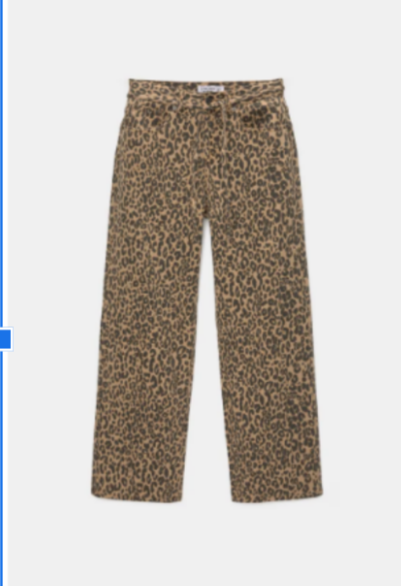 Jeans baggy leopardo