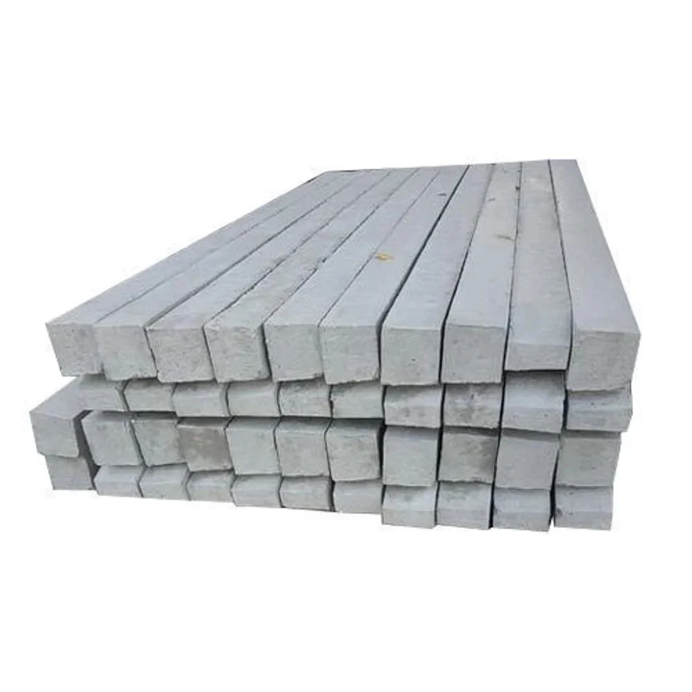 8 Feet Rectangular Grey Fencing Pole