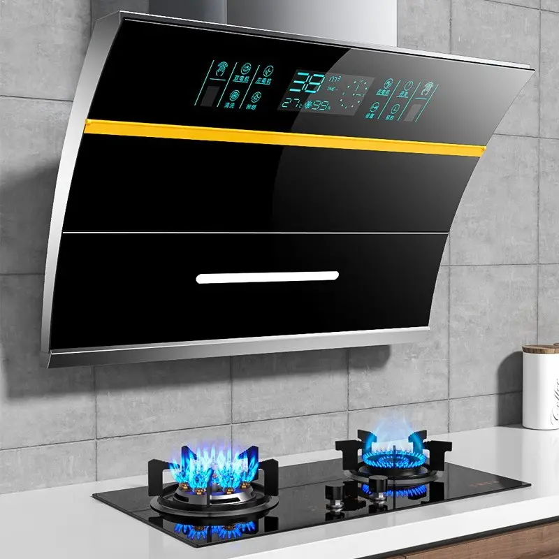 Modern Kitchen Chimney with Gas Stove