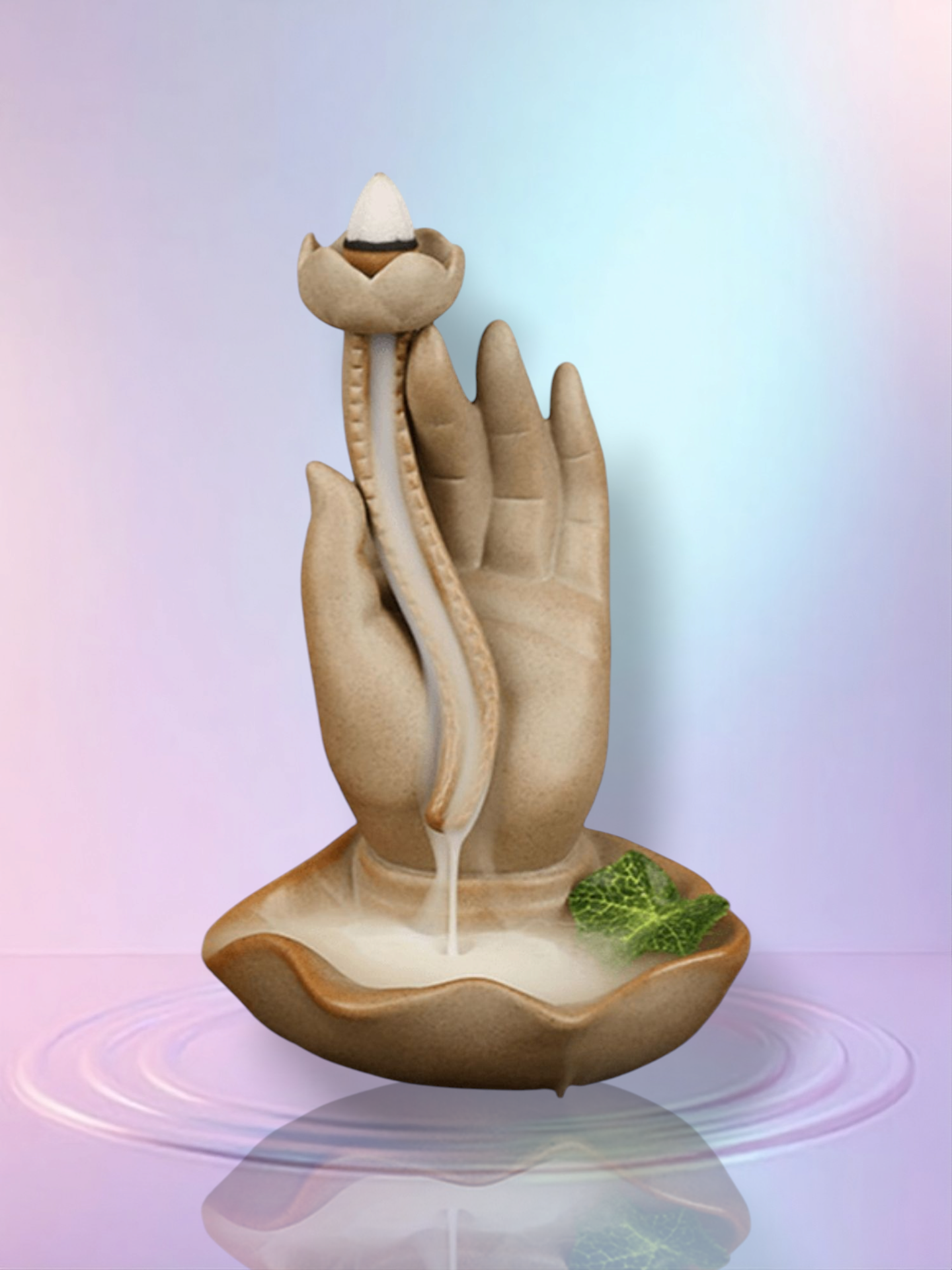 Porte Encens Backflow Main de Bouddha