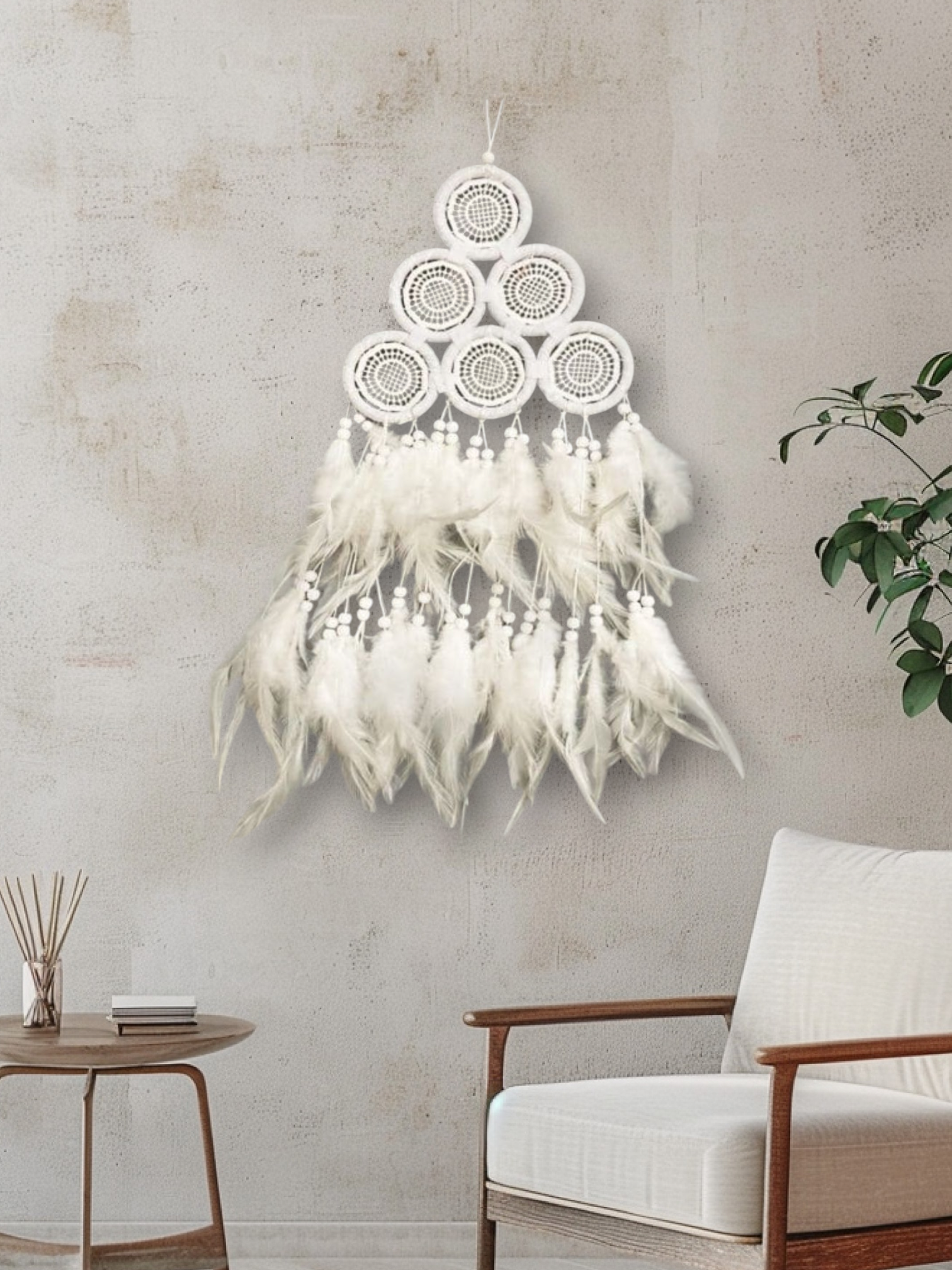 Attrape-rêve Pyramide blanche