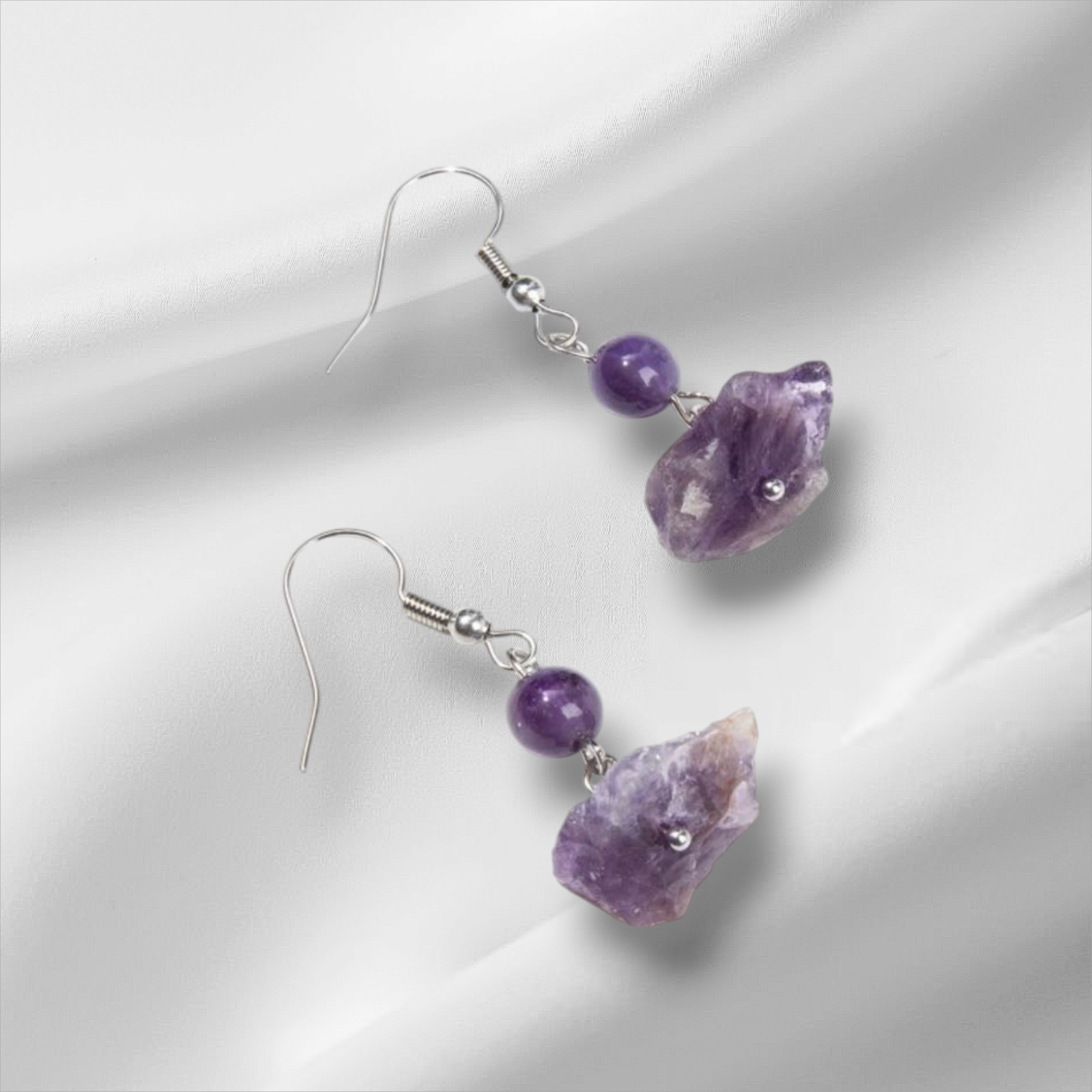Boucles d’oreilles en améthyste