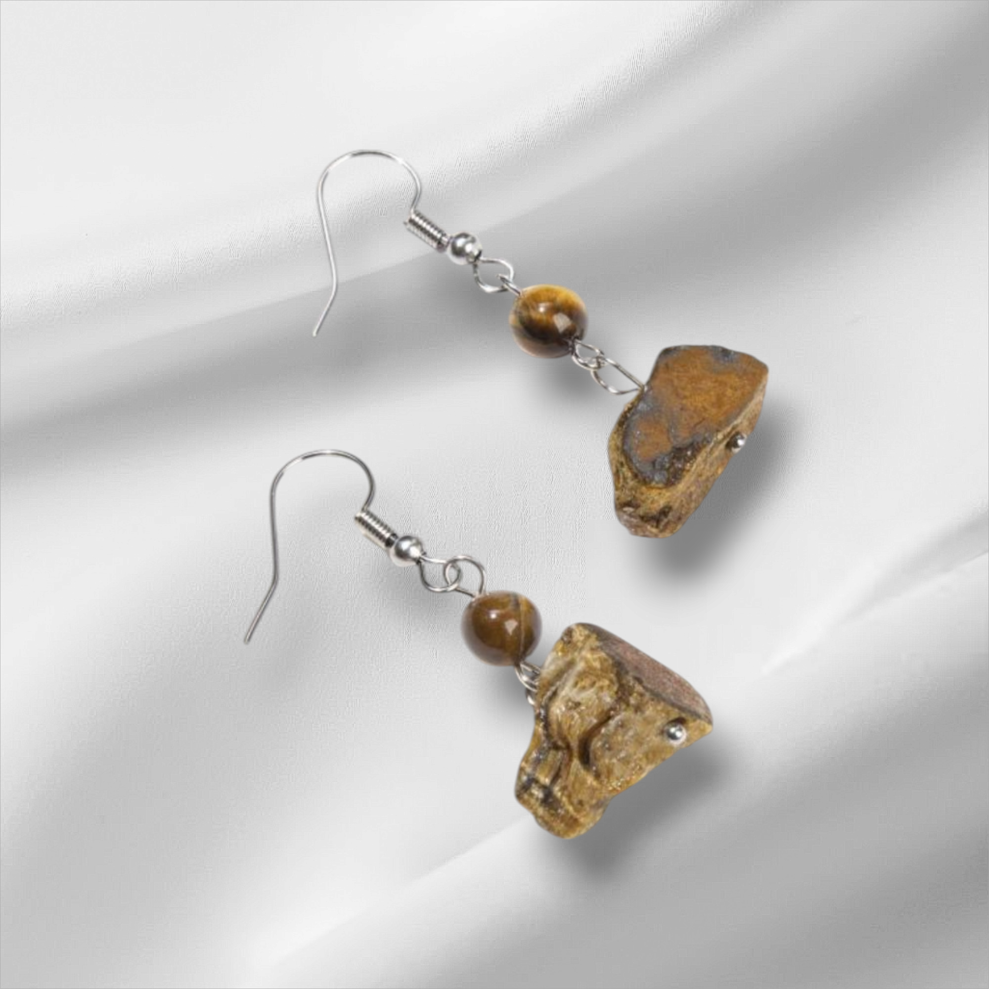 Boucles d'oreilles œil du tigre