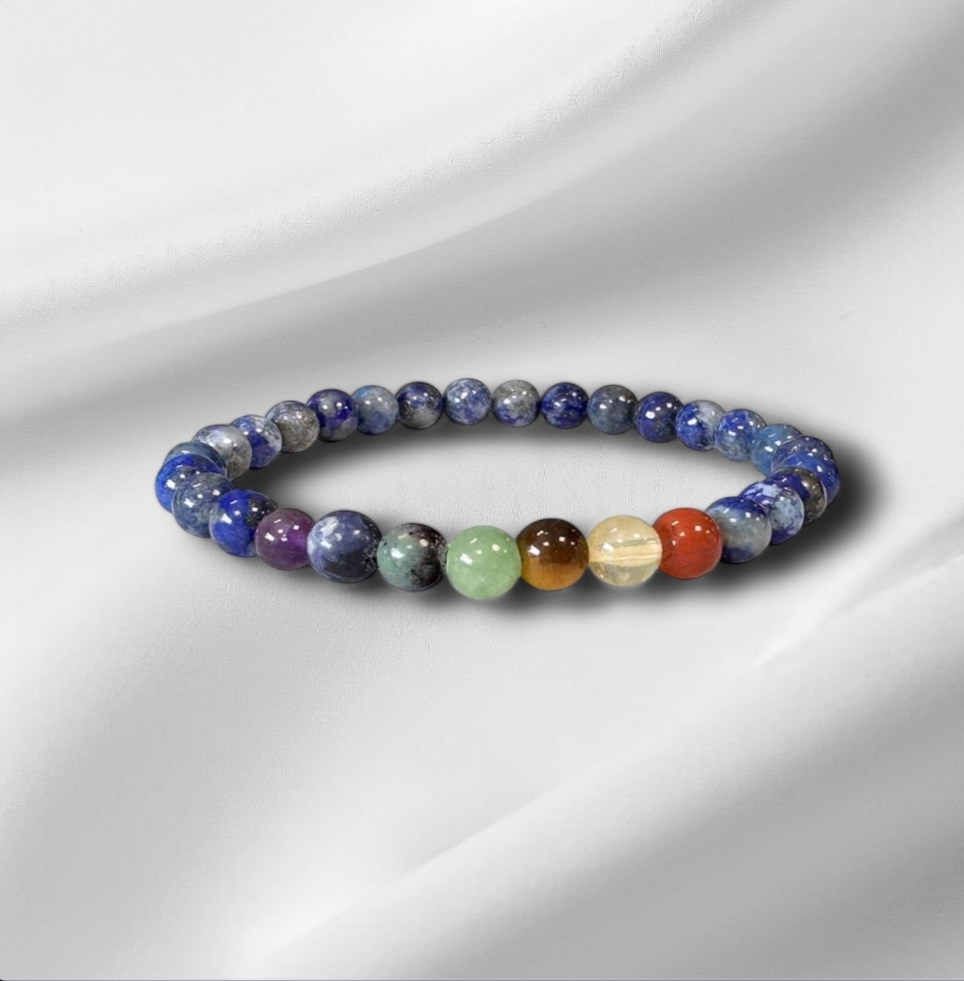 Bracelet en Lapis Lazuli 7 Chakras