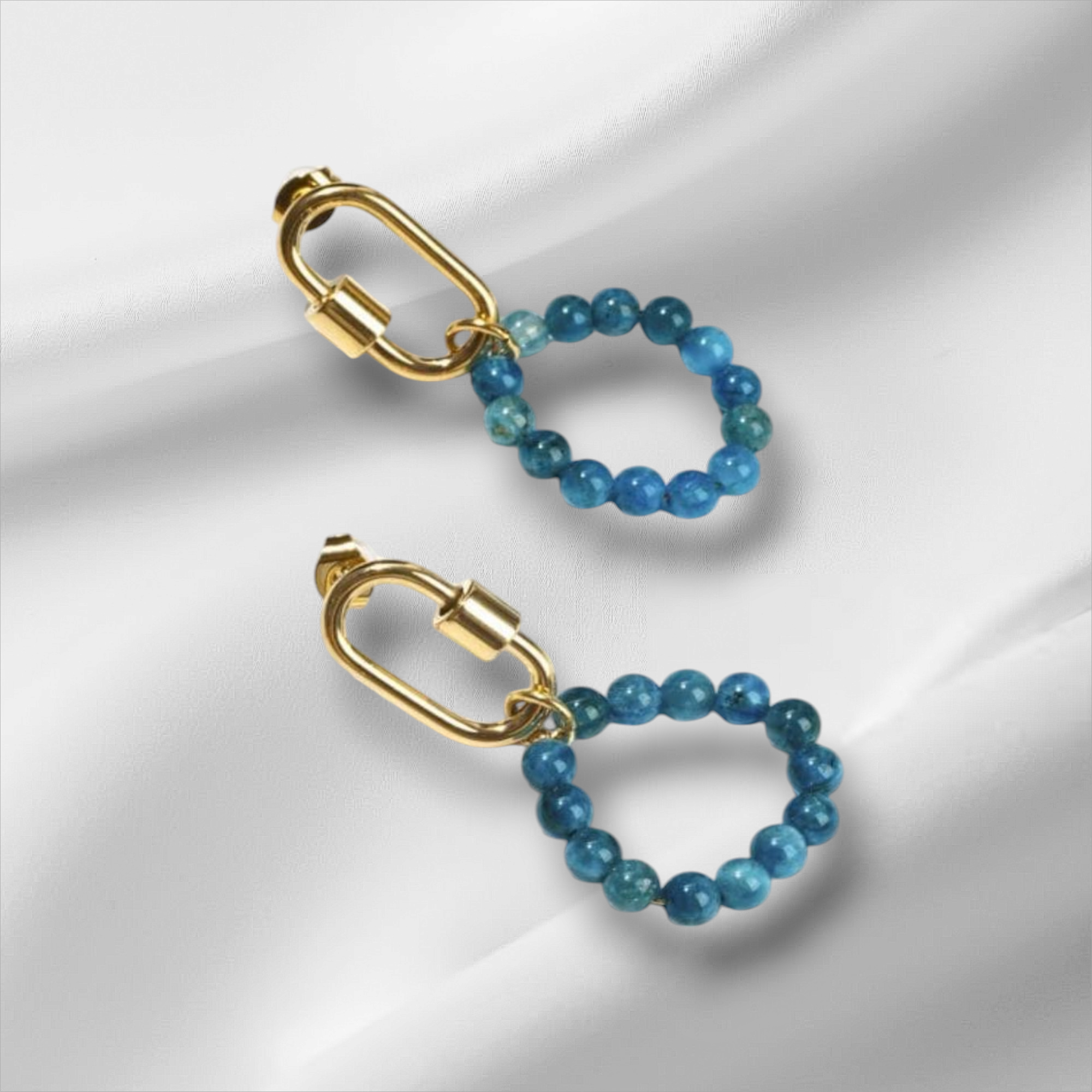 Boucles d'oreilles en apatite
