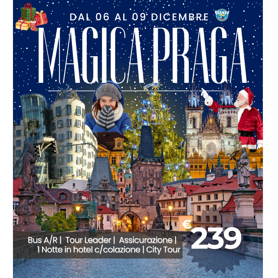 06 AL 09 DICEMBRE - PRAGA + MERCATINI 