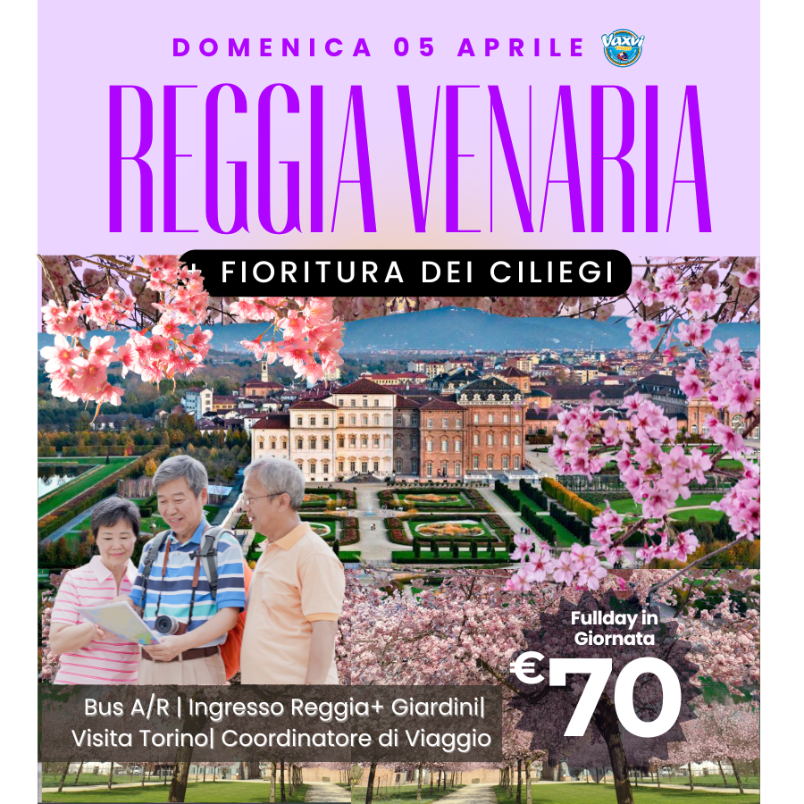 05/04/26 - UN GIORNO TRA I CILIEGI IN FIORE DELLA REGGIA DI VENARIA!