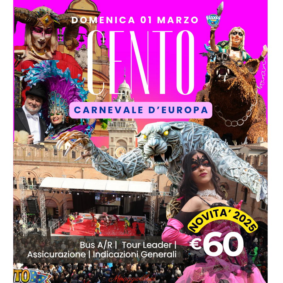 01/03/26 - Carnevale di CENTO: una giornata tra carri giganti e allegria!