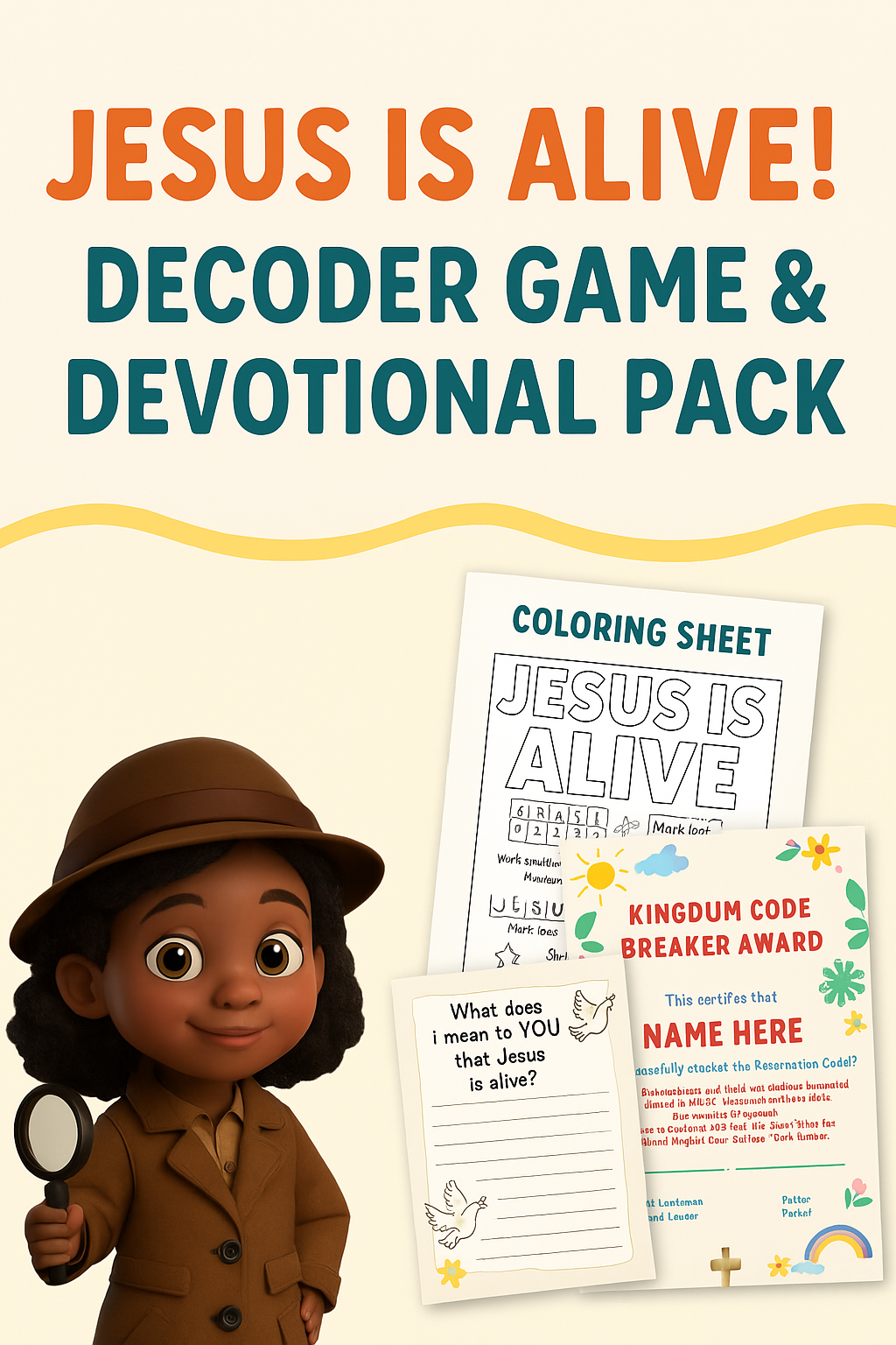 Jesus Is Alive! Resurrection Decoder Game + Activity Bundle