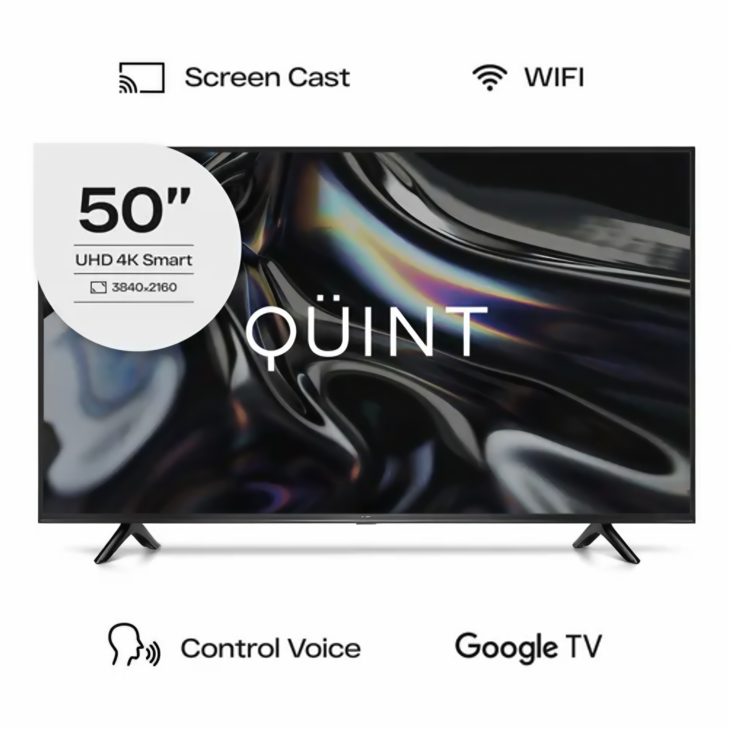 Smart Tv Quint 50" Sistema Google Tv