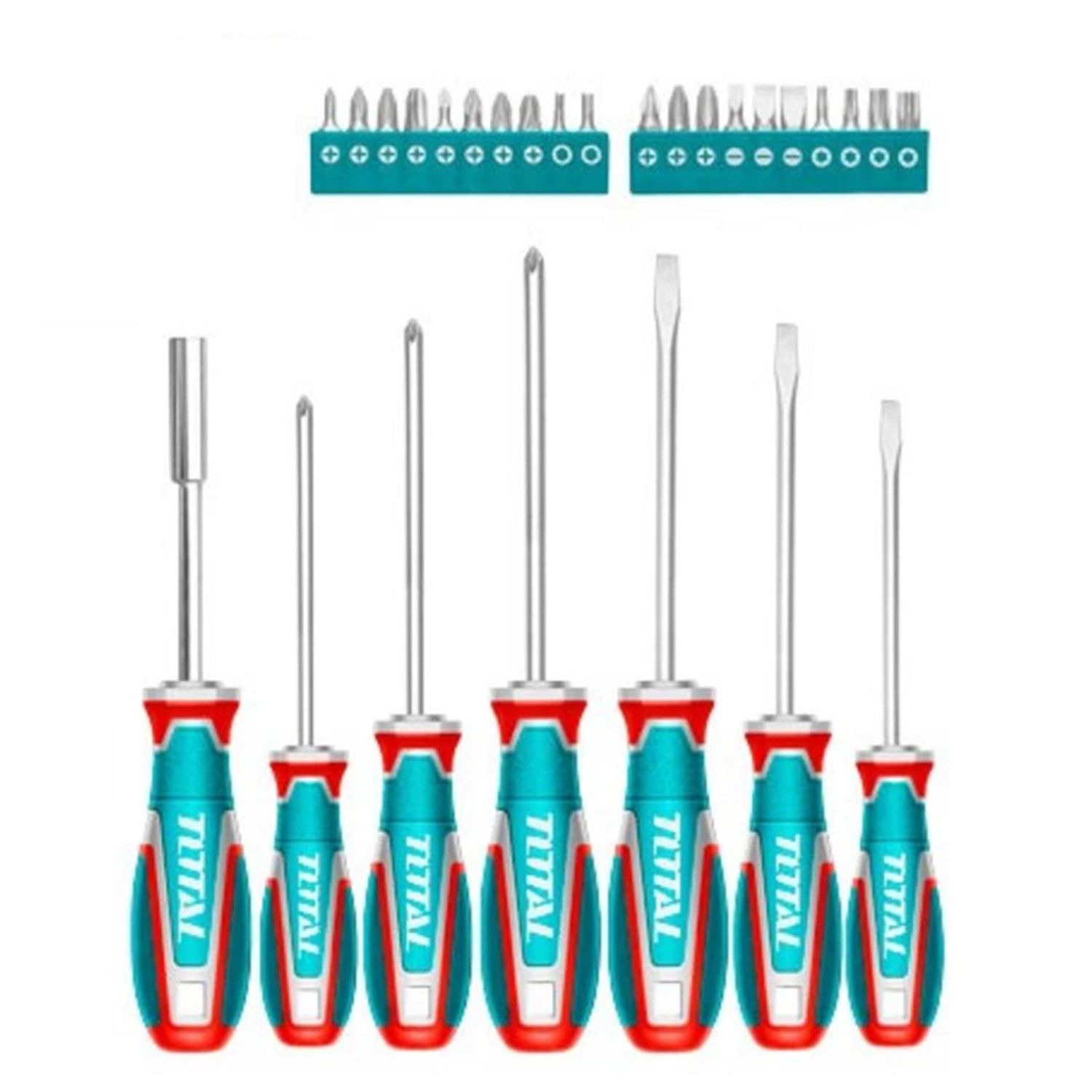 TOTAL JUEGO DE DESTORNILLADORES TKSDS2726 27PCS