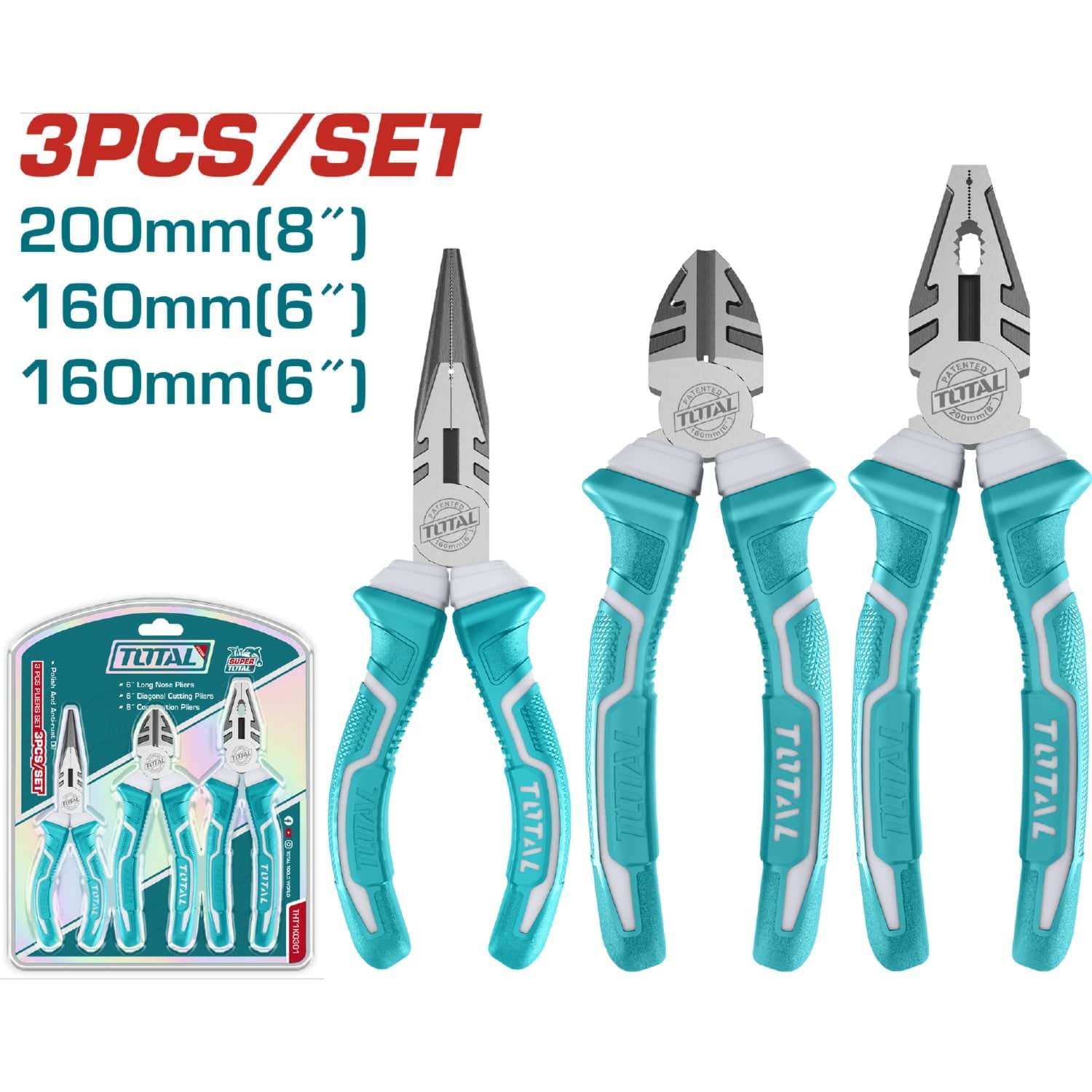 Kit Juego De Tres Pinzas Total 
