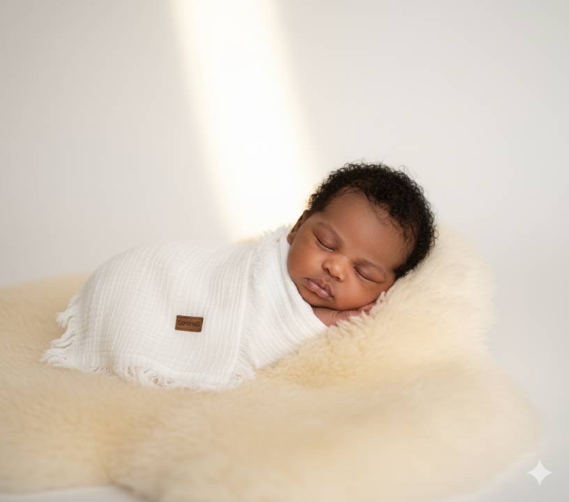 Caramell Soft Muslin Baby Blanket 120 x 100