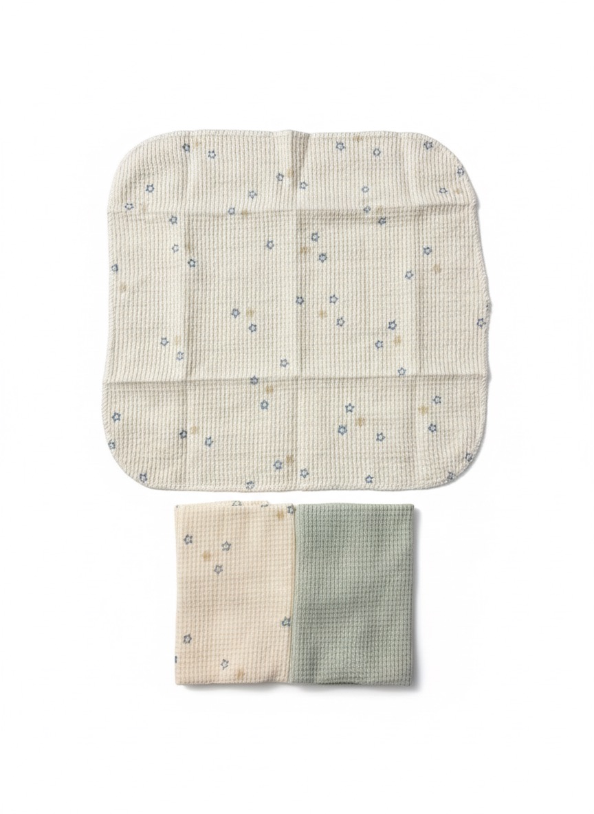 Caramell mixed 3 piece Baby Handkerchief
